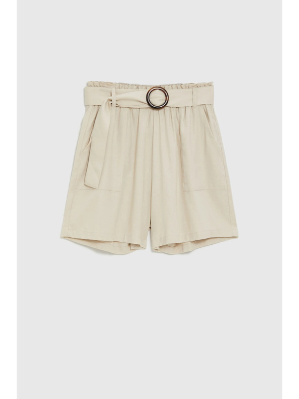 Moodo Kratke hlače s pasom bež Moodo