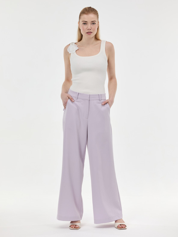 Orsay Svetlo vijolične široke ženske hlače ORSAY
