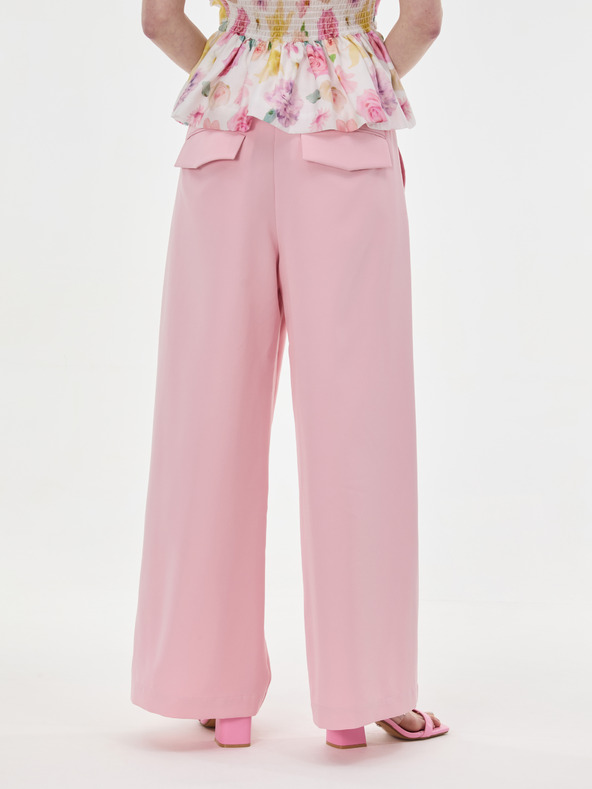 Orsay Svetlo roza široke ženske hlače ORSAY