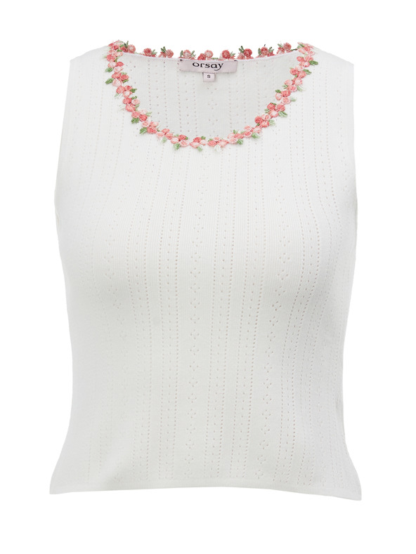 Orsay Bel ženski top z aplikacijo ORSAY
