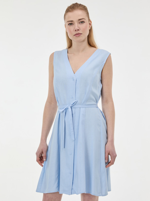 Orsay Svetlo modra ženska obleka brez rokavov ORSAY