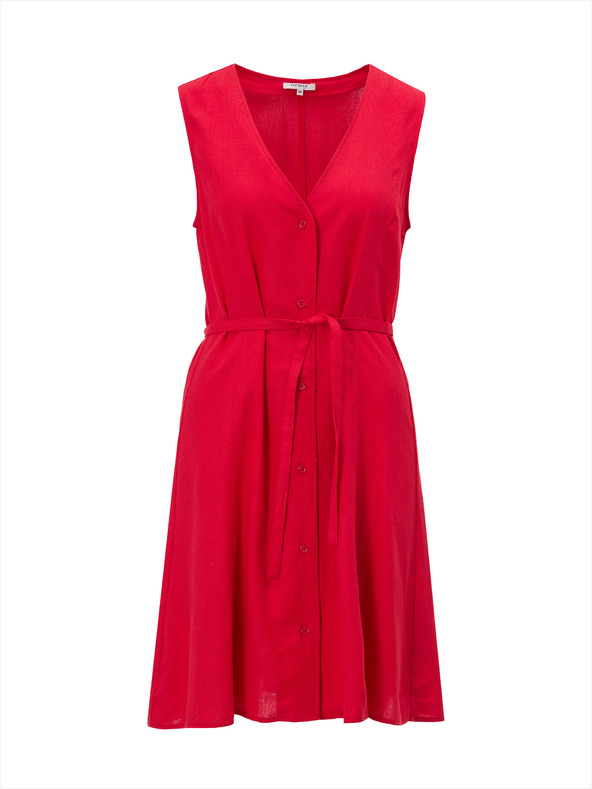 Orsay Rdeča ženska obleka brez rokavov ORSAY