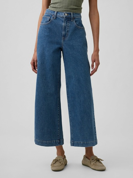 GAP Raztegnjene dolge majice High Rise Wide-Leg Crop GAP