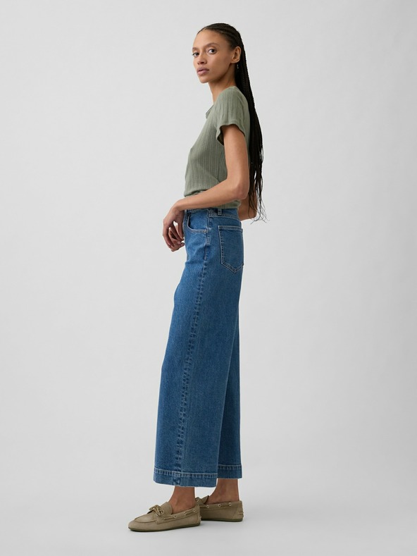 GAP Raztegnjene dolge majice High Rise Wide-Leg Crop GAP