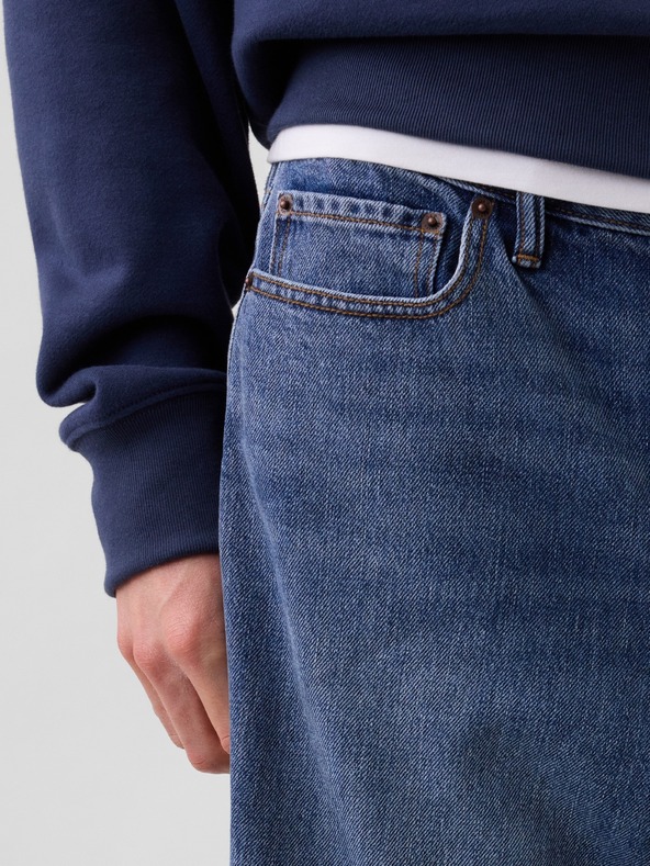 GAP Džins kratke hlače Loose SuperSoft GAP