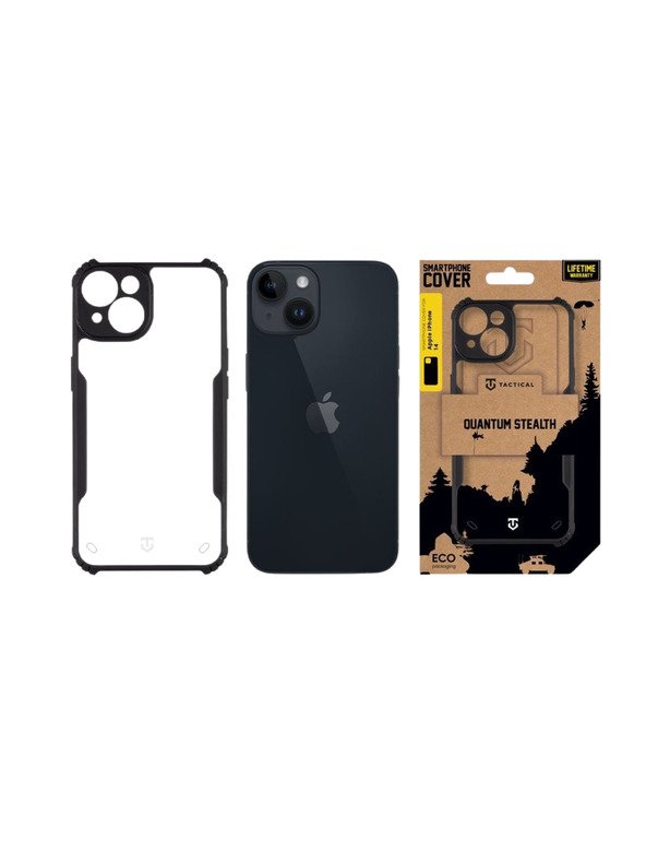 Tactical Tactical Quantum Stealth Ovitek za Apple iPhone 14 Clear/Black