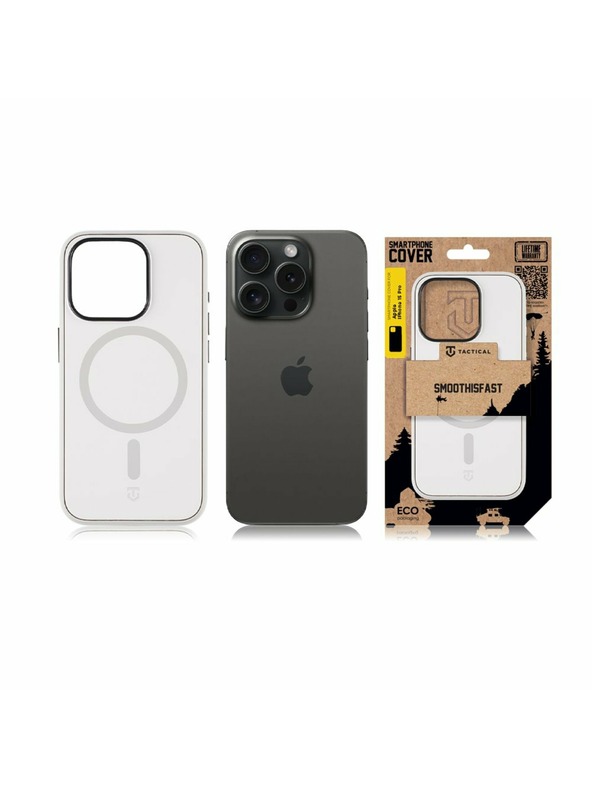 Tactical Tactical MagForce SmoothIsFast Ohišče za Apple iPhone 15 Pro Chalk