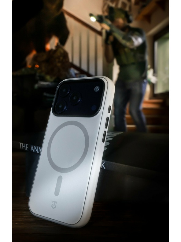 Tactical Tactical MagForce SmoothIsFast Ohišče za Apple iPhone 15 Pro Chalk