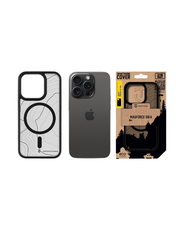 Tactical Tactical MagForce Hyperstealth Sika Ohišče za Apple iPhone 15 Pro Asphalt