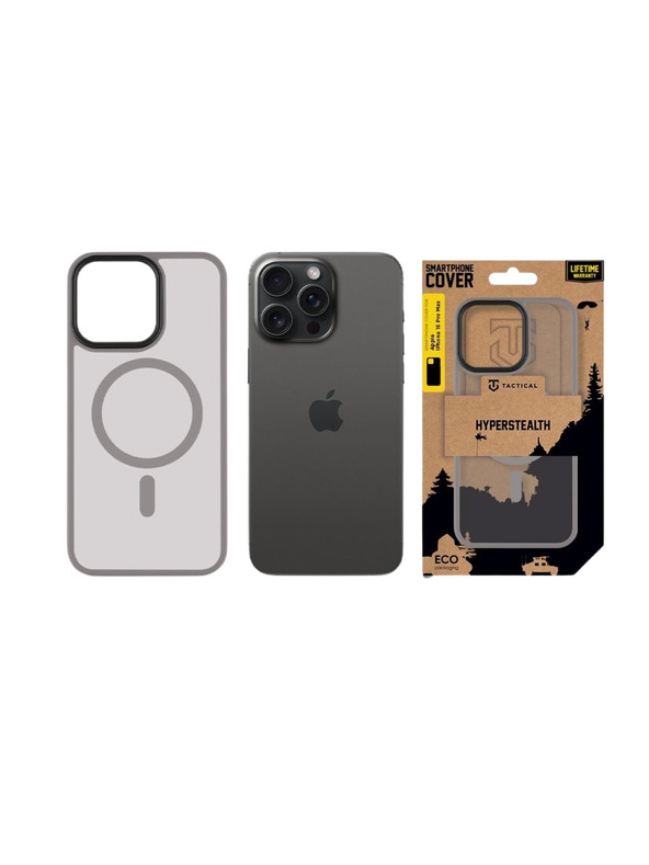 Tactical Tactical MagForce Hyperstealth Ohišče za Apple iPhone 15 Pro Max Light Grey