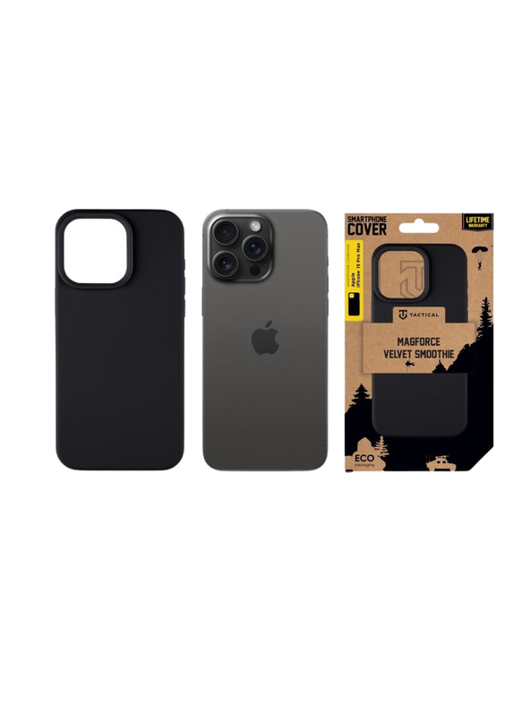 Tactical Tactical MagForce Velvet Smoothie Ohišče za Apple iPhone 15 Pro Max Asphalt