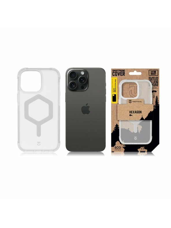 Tactical Tactical MagForce Hexagon Ohišče za Apple iPhone 15 Pro Max T-White