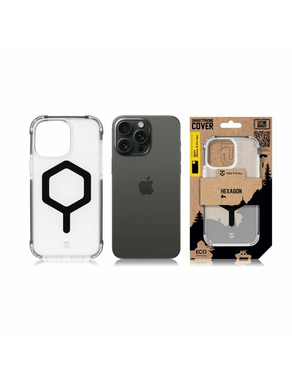 Tactical Tactical MagForce Hexagon Ohišče za Apple iPhone 15 Pro Max T-Black