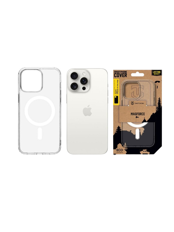 Tactical Tactical MagForce Ohišče za Apple iPhone 15 Pro Max Transparent