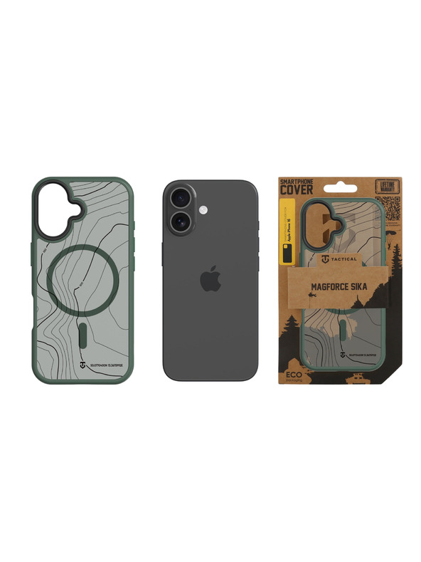 Tactical Tactical MagForce Hyperstealth Sika Zaščita za Apple iPhone 16 Forest Green