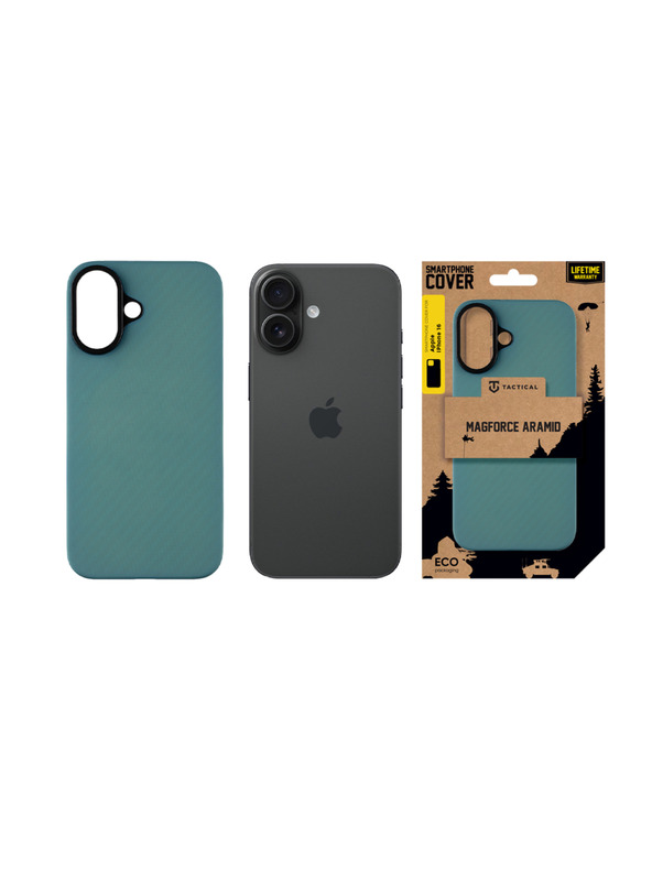Tactical Tactical MagForce Aramid Zaščita za Apple iPhone 16 Blue Jay