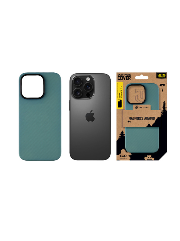 Tactical Tactical MagForce Aramid Zaščita za Apple iPhone 16 Pro Blue Jay