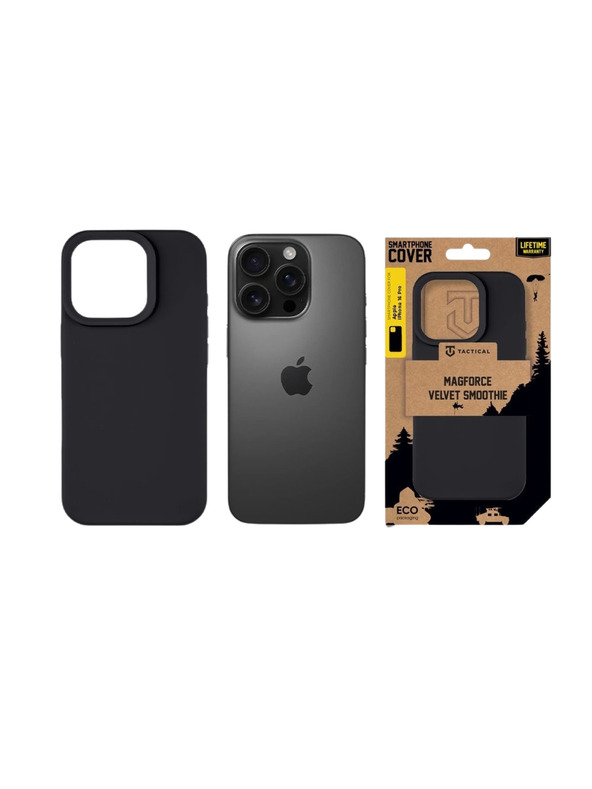 Tactical Tactical MagForce Velvet Smoothie Zaščita za Apple iPhone 16 Pro Asphalt