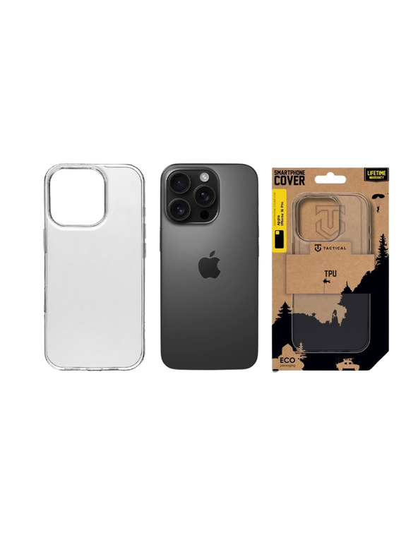 Tactical Tactical TPU Zaščita za Apple iPhone 16 Pro Transparent