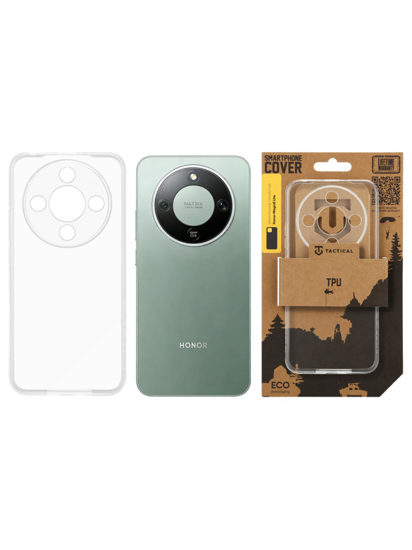 Tactical Tactical TPU Ovitek za Honor Magic8 Lite Transparent