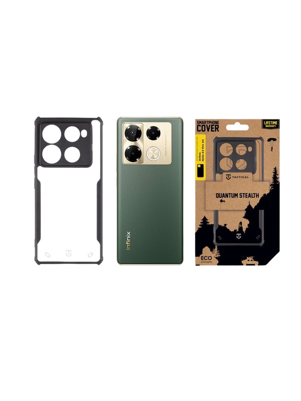 Tactical Tactical Quantum Stealth Ovitek za Infinix Note 40 Pro 4G Clear/Black
