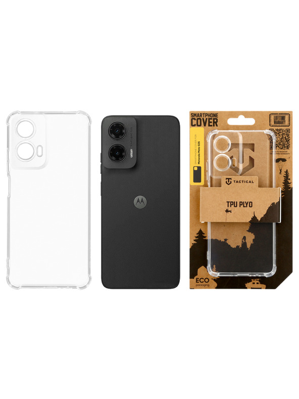 Tactical Tactical TPU Plyo Zaščita za Motorola G35 Prozorna