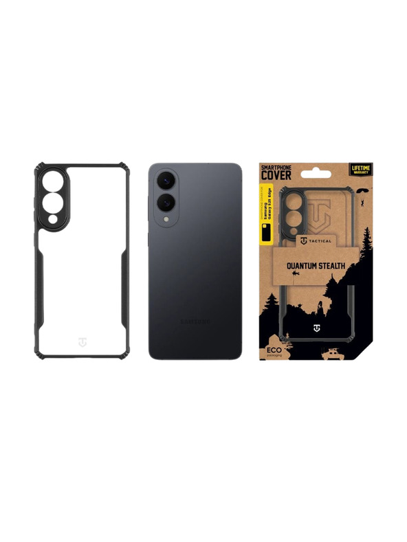 Tactical Tactical Quantum Stealth Ohišče za Samsung Galaxy S25 Edge Clear/Black