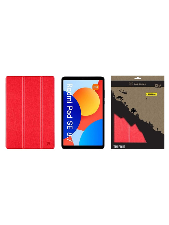 Tactical Tactical Book Tri Fold Torbica za Xiaomi Redmi Pad SE 8,7 Red