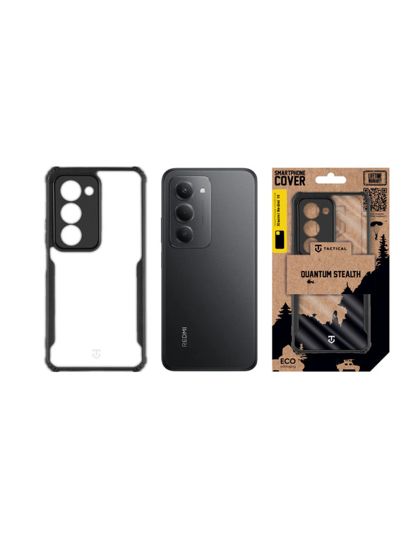 Tactical Tactical Quantum Stealth Ohišje za Xiaomi Redmi 15 Clear/Black