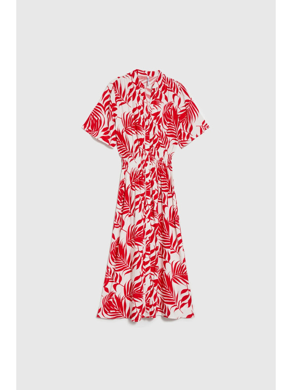 Moodo Viskozne srednje dolge obleke rdeče Moodo