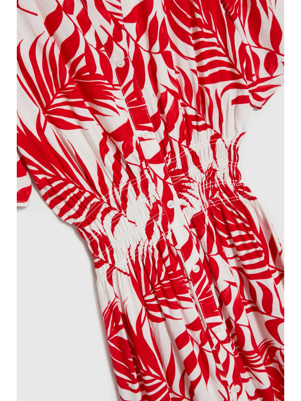 Moodo Viskozne srednje dolge obleke rdeče Moodo