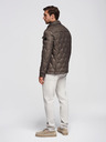 Ombre Clothing Moška prošivana jakna srajčnega kroja - khaki V3 OM-JALP-0215 Ombre Clothing