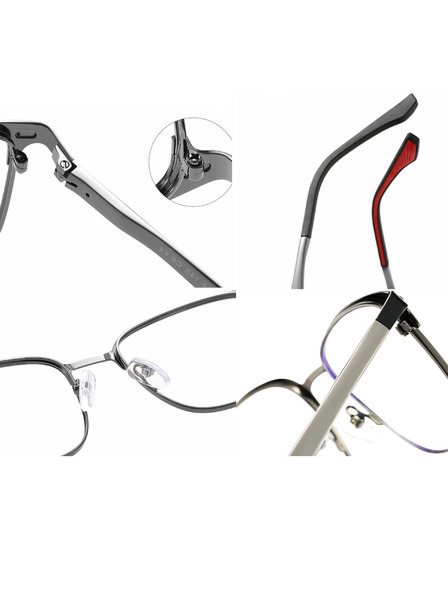 VEYREY VeyRey nerda sončna očala Binfy črni okvir jasna stekla