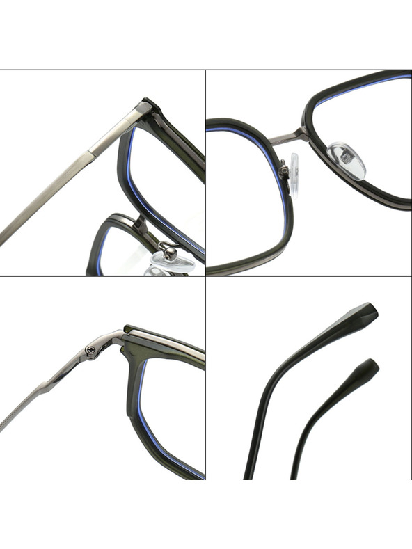 VEYREY VeyRey kvadratna sončna očala Stritad zlatni okvir jasna stekla