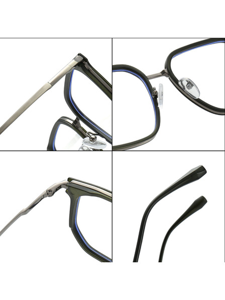 VEYREY VeyRey kvadratna sončna očala Stritad zlatni okvir jasna stekla