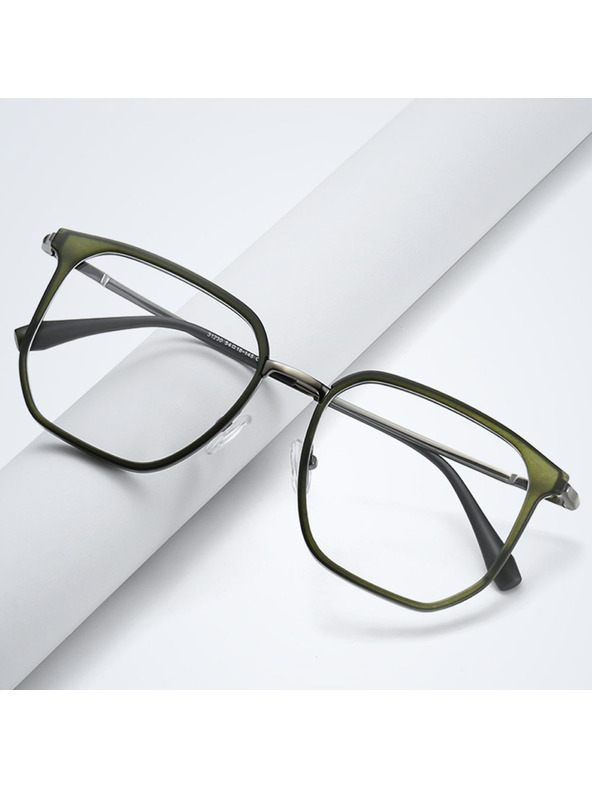 VEYREY VeyRey kvadratna sončna očala Korn črna/večbarvna/zelena okvir jasna stekla