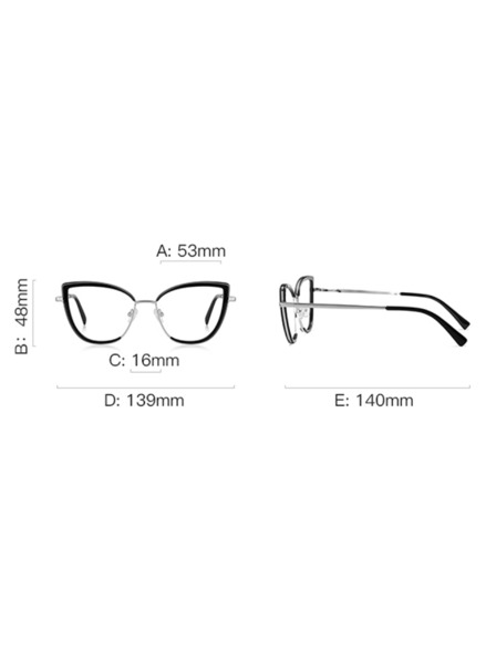 VEYREY VeyRey ženska mačje oko ženska očala za blokiranje modre svetlobe Phuftes zlatni okvir jasna stekla