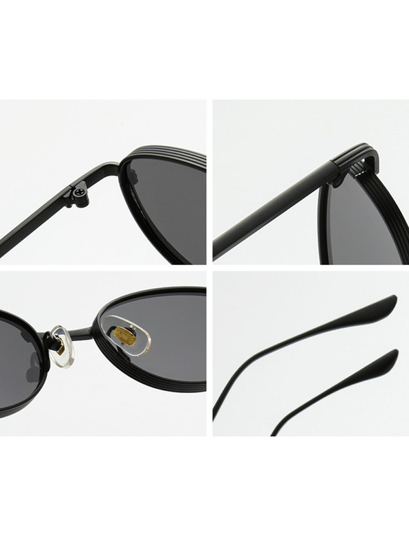 VEYREY VeyRey lenutkasta sončna očala Prodom črni okvir rožnata stekla