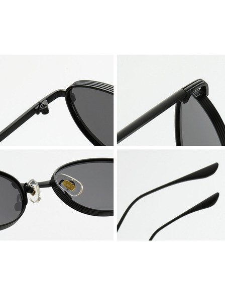 VEYREY VeyRey lenutkasta sončna očala Prodom črni okvir rožnata stekla