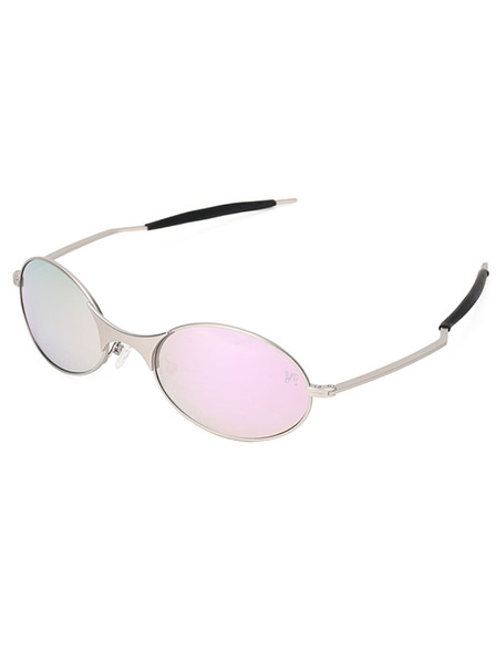 VEYREY VeyRey ovalna polarizacijska sončna očala Pemu siva obroba roza stekla