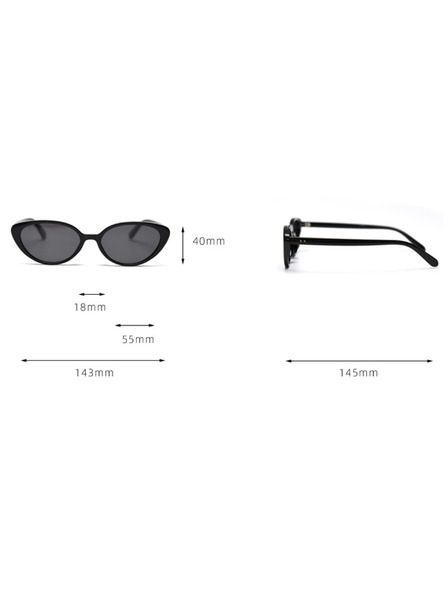 VEYREY VeyRey ženske mačja oko polarizacijska sončna očala Duoom črna obroba črna stekla