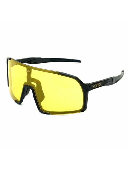 VEYREY VeyRey športne sončna očala Burub črna obroba rumena stekla