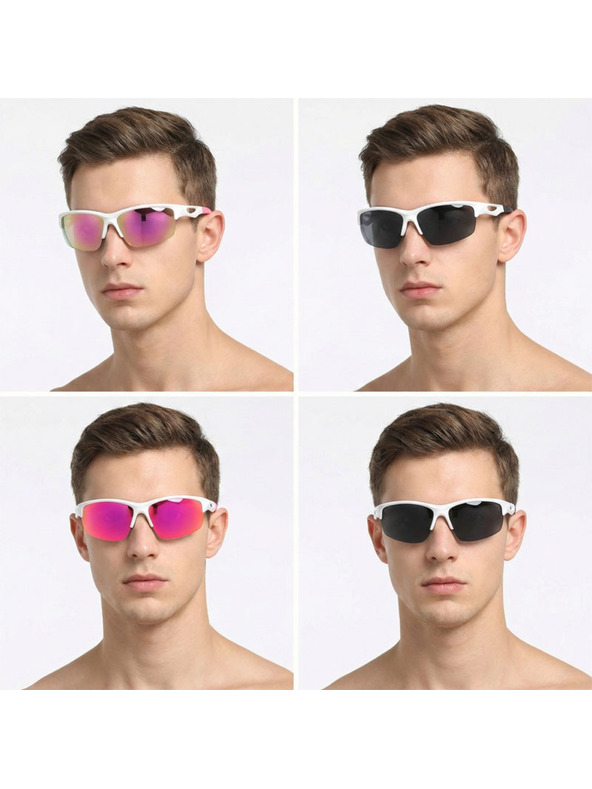 VEYREY VeyRey športove polarizacijska sončna očala Blixe bela obroba črna stekla