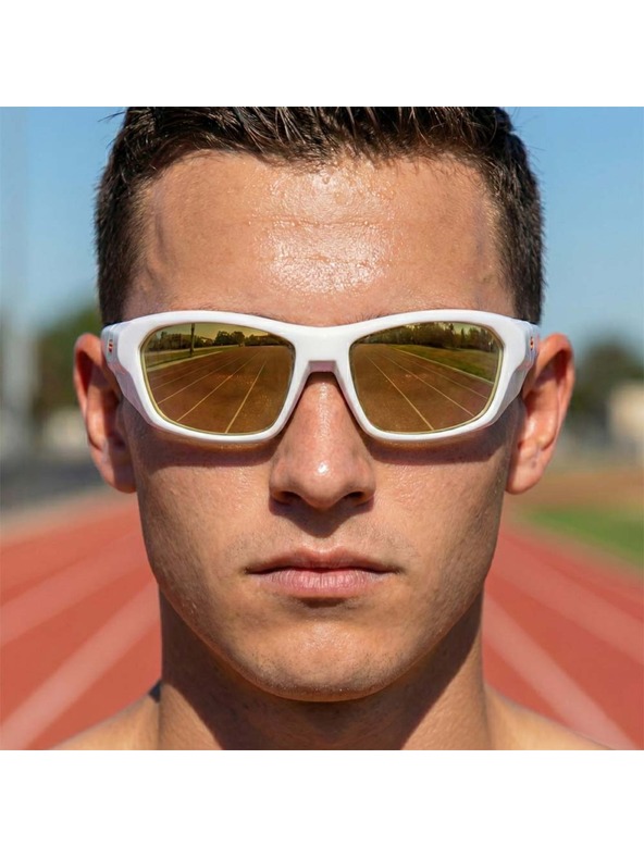 VEYREY VeyRey športove polarizacijska sončna očala Borned bela obroba zlata stekla