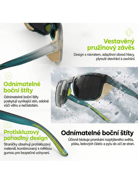 VEYREY VeyRey športove polarizacijska sončna očala Unow črna obroba zelena stekla