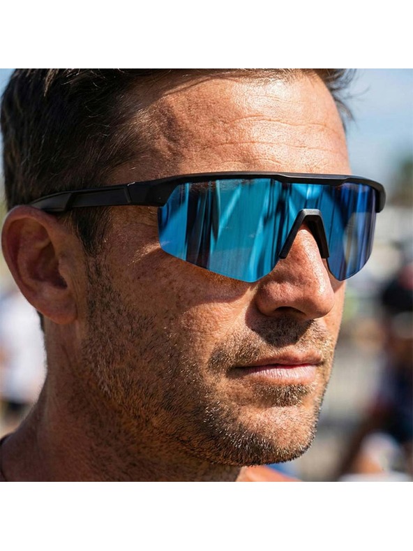 VEYREY VeyRey športna polarizacijska sončna očala Monoal črna okvirja modra stekla