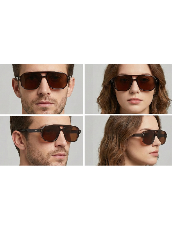 VEYREY VeyRey pilotske sončna očala Enkick rjava okvirja rjava stekla