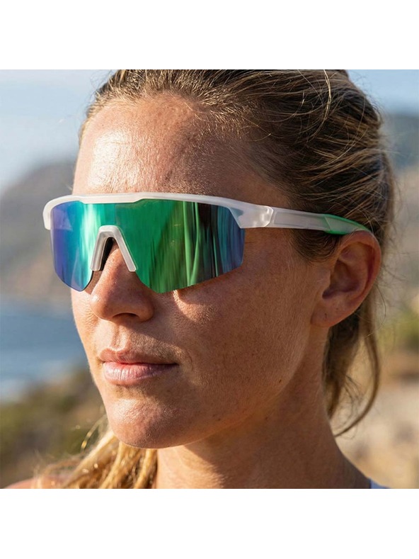 VEYREY VeyRey športna polarizacijska sončna očala Monoal bela okvirja zelena stekla