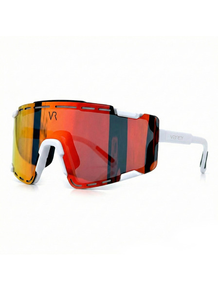 VEYREY VeyRey športna sončna očala Semihoof bela okvirja rdeča stekla