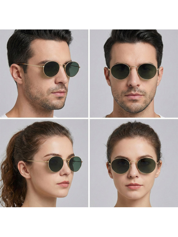 VEYREY VeyRey cat-eye acetatna polarizacijska sončna očala Wabame zlata okvirja zelena stekla